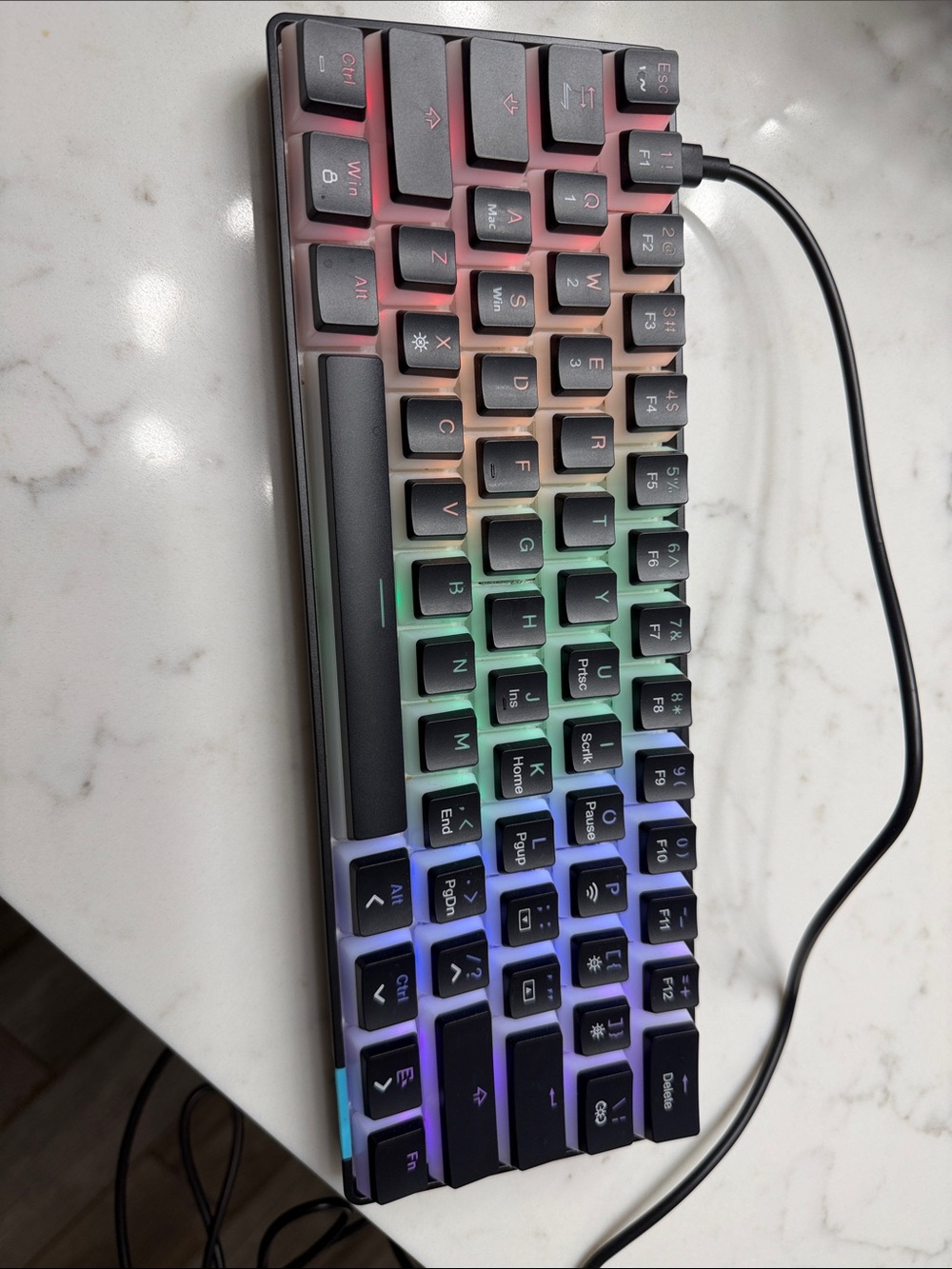 Backlit Compact Mechanical Keyboard - Black